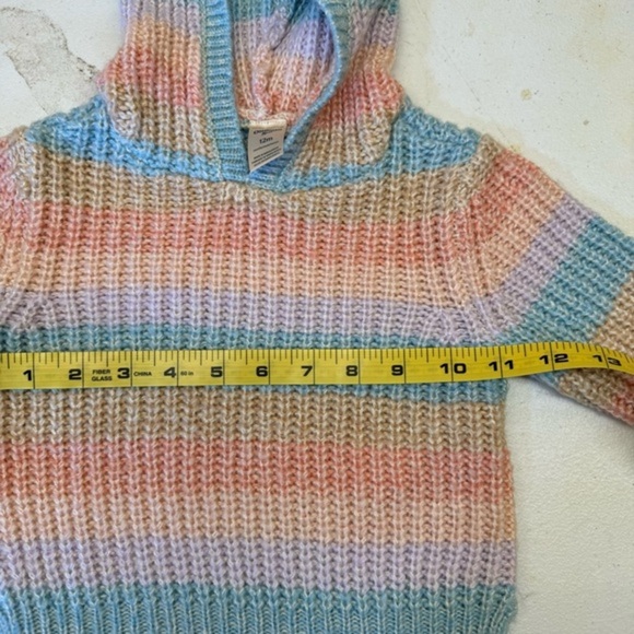 Oshkosh Baby Rainbow multi-color hoodie sweater sz12M EUC adorable! - Picture 5 of 9